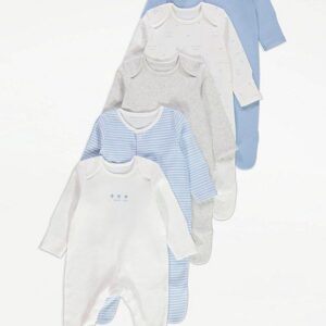 George pack of 5 Sleepsuit