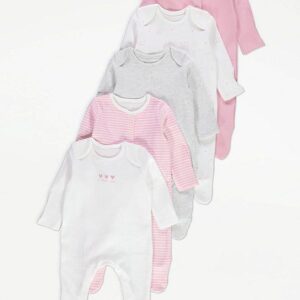 George pack of 5 Sleepsuit