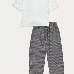 George girl's white and grey top and down